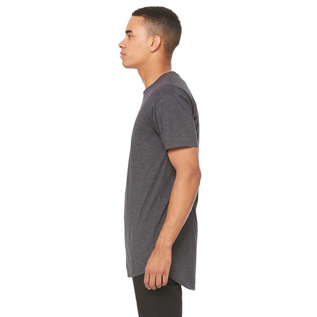 Bella + Canvas Men's Dark Grey Heather Long Body Urban T-Shirt