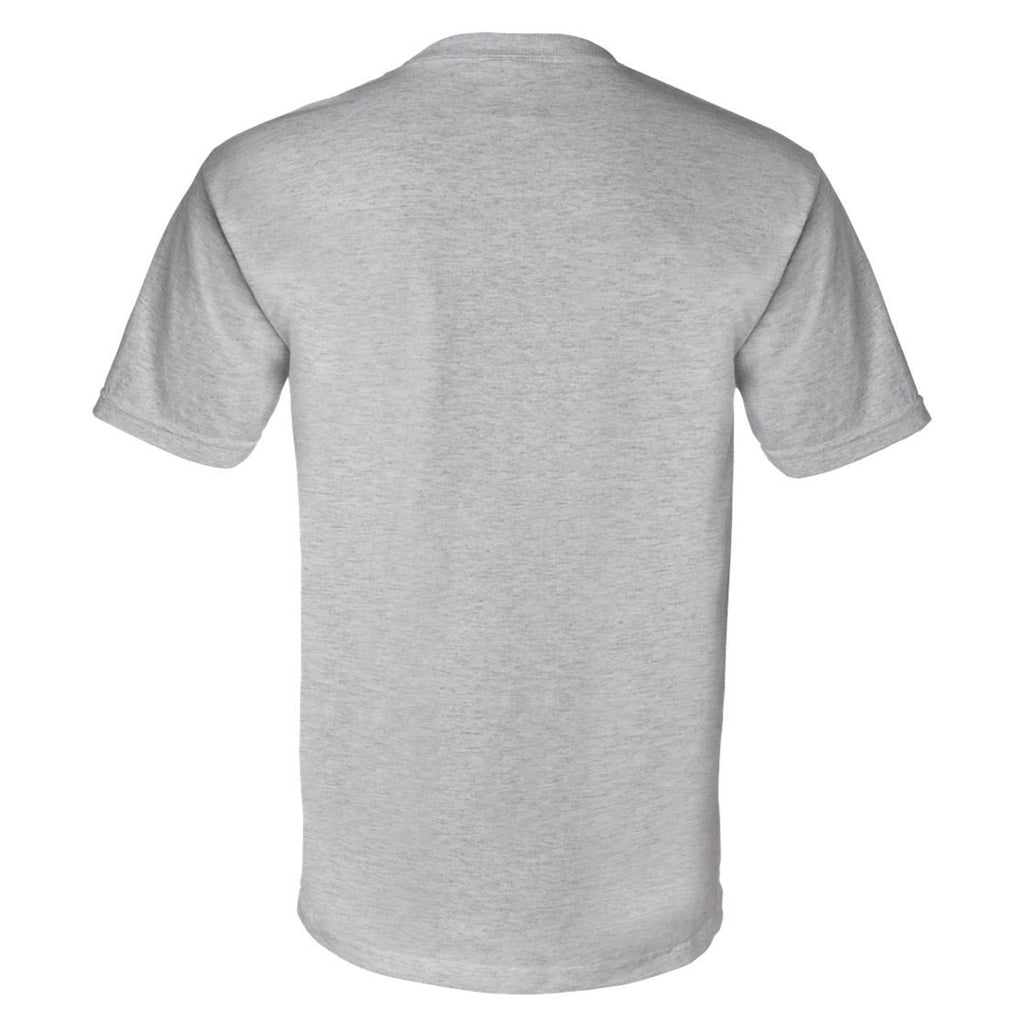 Bayside Men's Dark Ash Union-Made Short Sleeve T-Shirt with Pocket