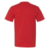 Bayside Men's Red Union-Made Short Sleeve T-Shirt with Pocket