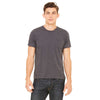 Bella + Canvas Men's Dark Grey Heather Jersey Short-Sleeve Pocket T-Shirt