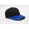 Pacific Headwear Black/Royal Velcro Adjustable Cotton Poly Cap