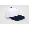 Pacific Headwear White/Navy Velcro Adjustable Cotton Poly Cap