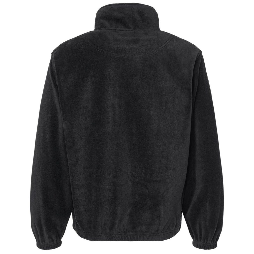 Burnside Men's Black Polar Fleece Quarter-Zip Pullover