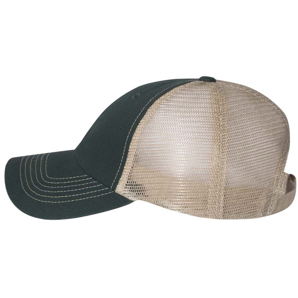 Sportsman Forest/Khaki Contrast Stitch Mesh Cap