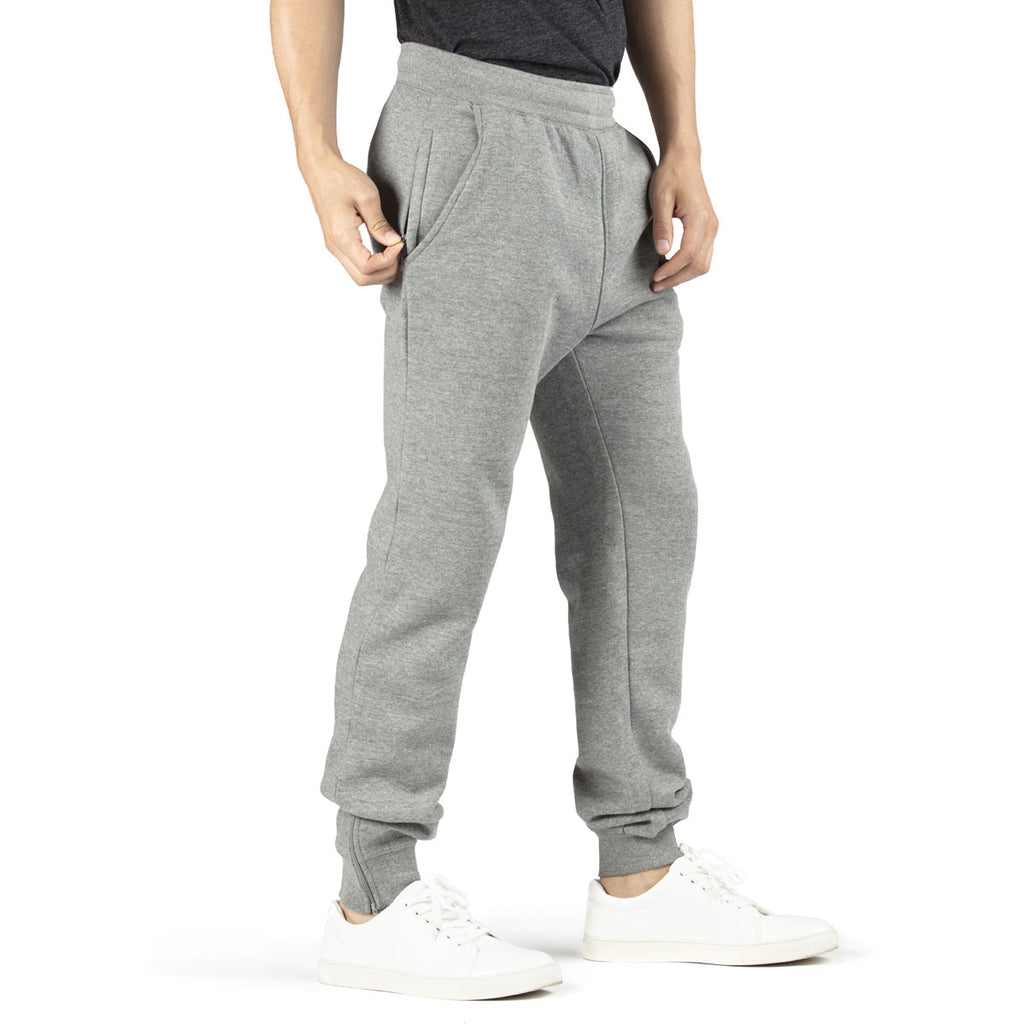 Threadfast Apparel Unisex Heather Grey Ultimate Fleece Jogger Pant