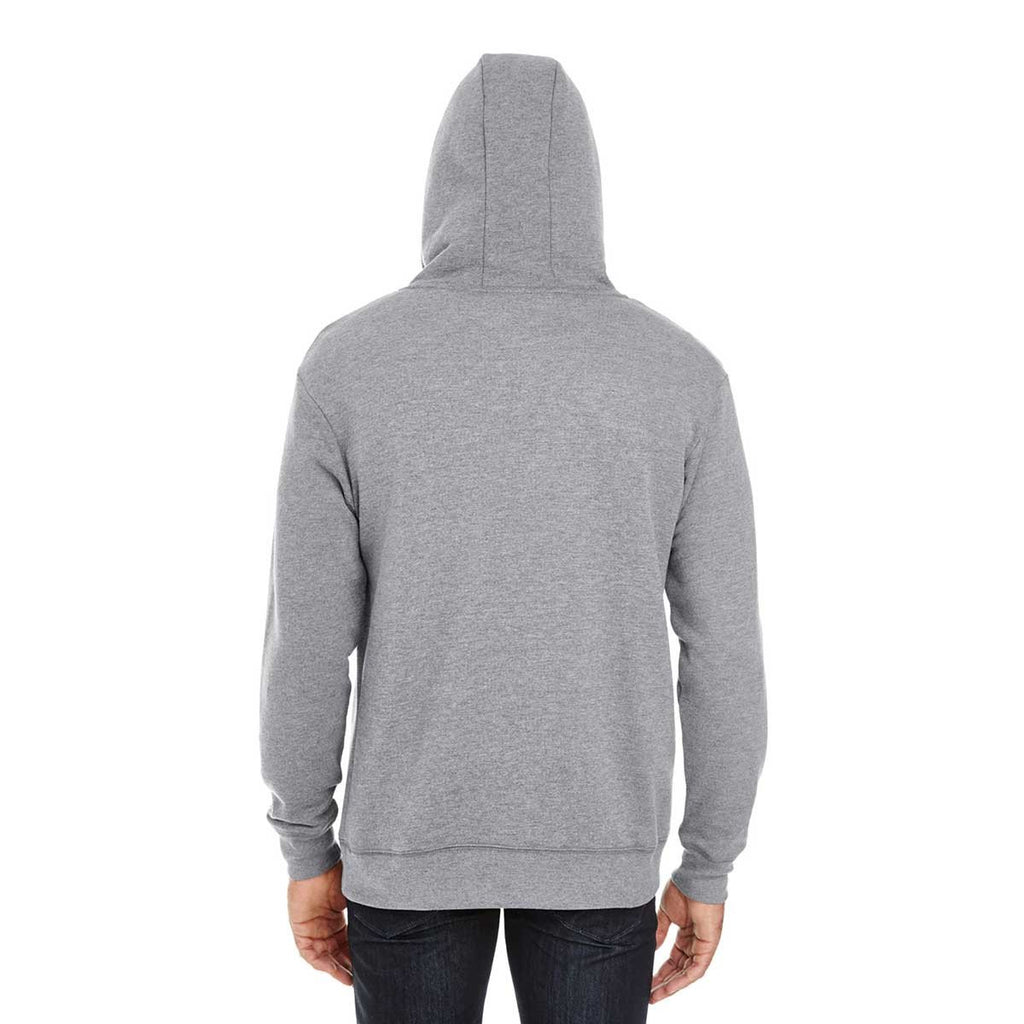 Threadfast Unisex Charcoal Heather Triblend French Terry Hoodie