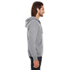 Threadfast Apparel Unisex Charcoal Heather Triblend French Terry Full-Zip