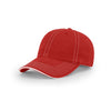 Richardson Red/White Lifestyle Unstructured Washed Chino Sandwich Visor Cap