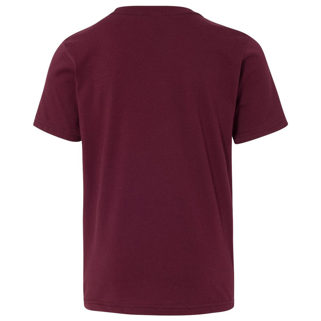 Next Level Boy's Maroon Premium Short-Sleeve Crew Tee