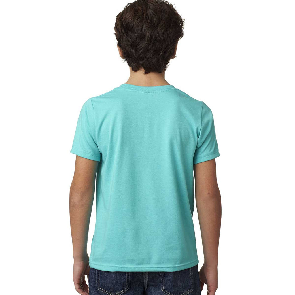 Next Level Boy's Tahiti Blue CVC Crew Tee