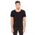 Bella + Canvas Men's Black Jersey Wide Neck T-Shirt