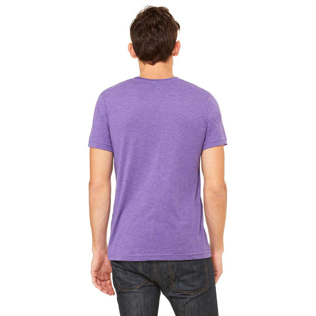 Bella + Canvas Unisex Purple Triblend Short-Sleeve T-Shirt