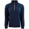 Vantage Men's True Navy Grid Quarter Zip Pullover