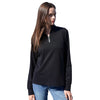 Vantage Women's Black Grid Quarter Zip Pullover