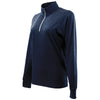 Vantage Women's True Navy Grid Quarter Zip Pullover