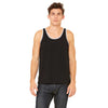 Bella + Canvas Unisex Black/Athletic Heather Jersey Tank