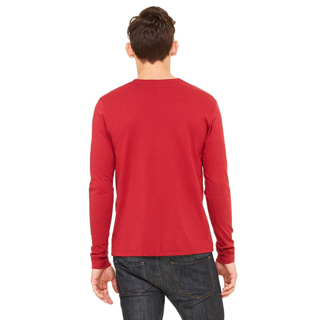 Bella + Canvas Men's Cardinal Jersey Long-Sleeve T-Shirt