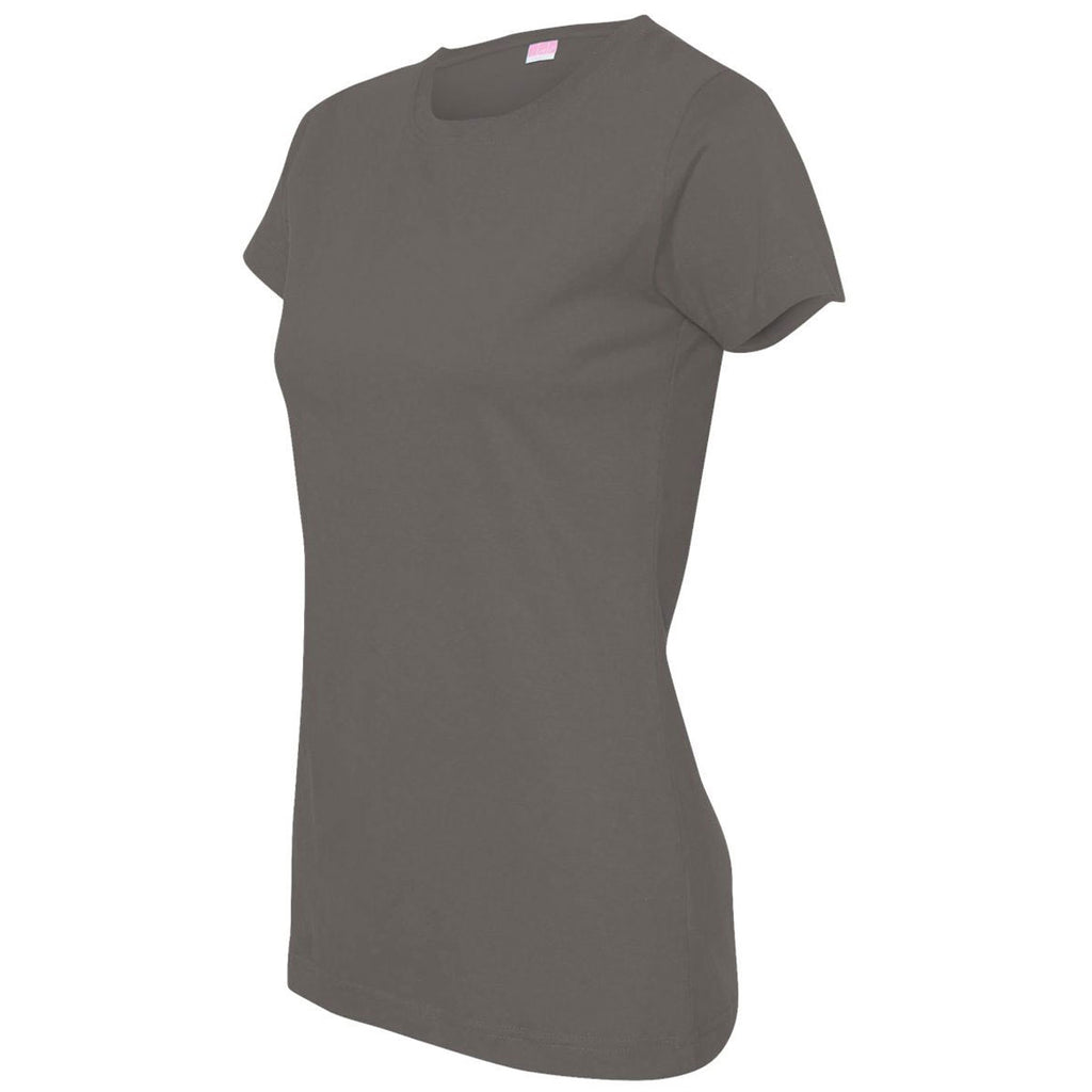 LAT Women's Charcoal Fine Jersey Tee