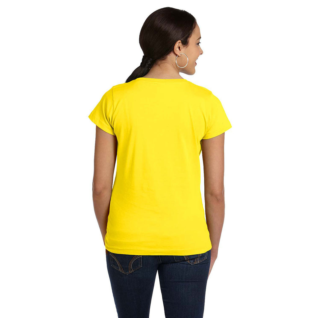 LAT Women's Yellow Fine Jersey T-Shirt