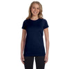 LAT Women's Navy Junior Fit Fine Jersey T-Shirt