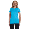 LAT Women's Aqua Junior Fit Fine Jersey T-Shirt