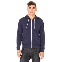 Bella + Canvas Unisex Navy Sponge Fleece Full-Zip Hoodie