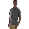 Charles River Men's Black Space Dye Performance Polo