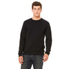 Bella + Canvas Unisex Black Sponge Fleece Crew Neck Sweatshirt