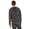 Bella + Canvas Unisex Charcoal-Black Triblend Sponge Fleece Full-Zip Hoodie