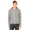 Bella + Canvas Unisex Grey Triblend Sponge Fleece Full-Zip Hoodie