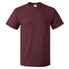 Fruit of the Loom Men's Maroon HD Cotton Short Sleeve T-Shirt