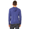 Bella + Canvas Unisex Navy Triblend Full-Zip Lightweight Hoodie