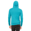 Bella + Canvas Unisex Teal Triblend Full-Zip Lightweight Hoodie