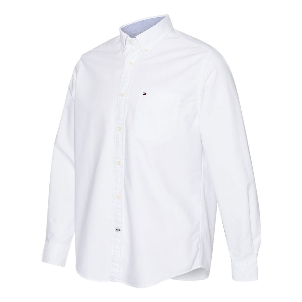 Tommy Hilfiger Men's Bright White New England Solid Oxford Shirt