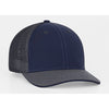 Pacific Headwear Navy/Graphite Universal Fitted Trucker Mesh Cap