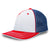 Pacific Headwear White/Royal/Red Universal Fitted Trucker Mesh Cap