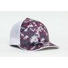 Pacific Headwear Maroon Digital Camo Trucker Mesh