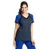 Barco Grey's Anatomy Women's Steel/Galaxy/Black Active Color Block Scuba Top