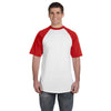 Augusta Sportswear Men's White/Red Short-Sleeve Baseball Jersey