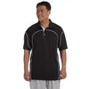 Russell Athletic Men's Black/White Team Prestige Polo