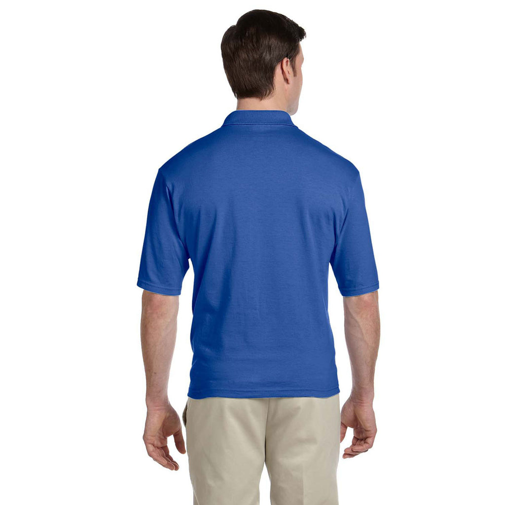 Jerzees Men's Royal 5.6 Oz Spotshield Pocket Jersey Polo