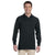 Jerzees Men's Black 5.6 Oz. Spotshield Long-Sleeve Jersey Polo