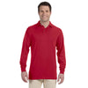 Jerzees Men's True Red 5.6 Oz. Spotshield Long-Sleeve Jersey Polo