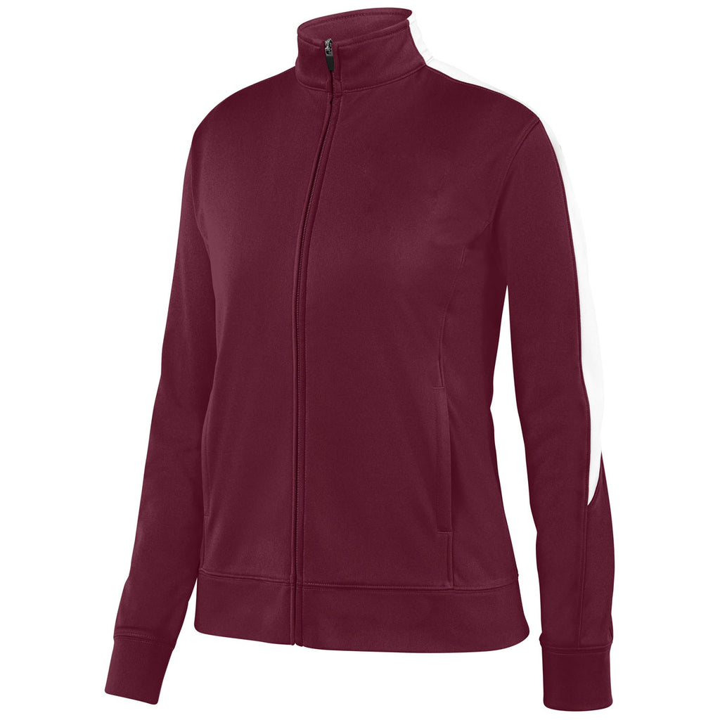 Augusta Women's Maroon/White Medalist Jacket 2.0