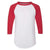 Augusta Sportswear Men's White/Red Three-Quarter Raglan Sleeve Baseball Jersey