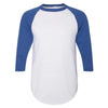 Augusta Sportswear Men's White/Royal Three-Quarter Raglan Sleeve Baseball Jersey