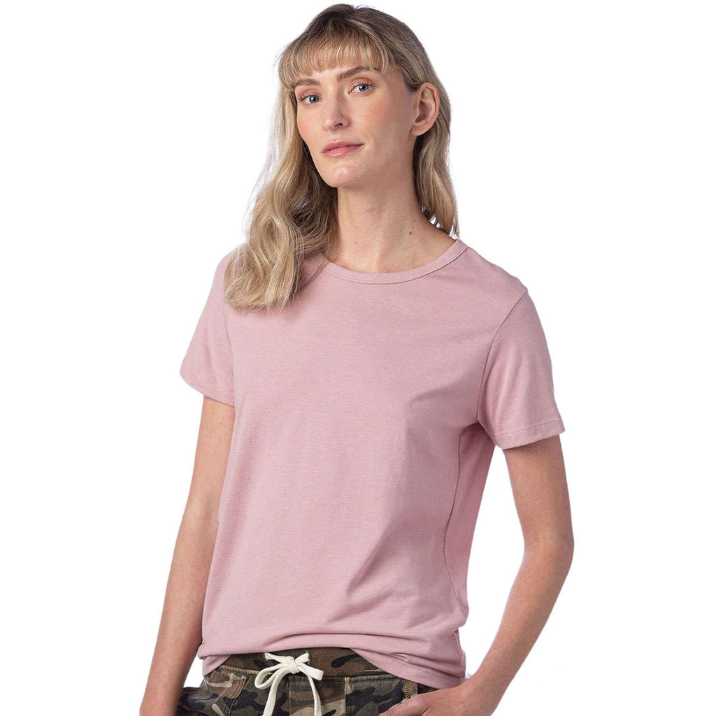 Alternative Apparel Women's Rose Quartz Earthleisure Modal Triblend Tee