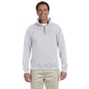 Jerzees Men's Ash 9.5 Oz. Super Sweats Nublend Fleece Quarter-Zip Pullover