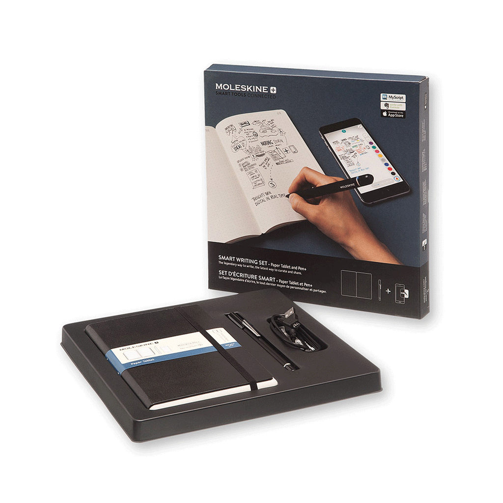 Moleskine Black Smart Writing Dotted Set (5" x 8.25")