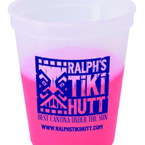 Good Value Clear to Red Color Changing Stadium Cup - 16 oz